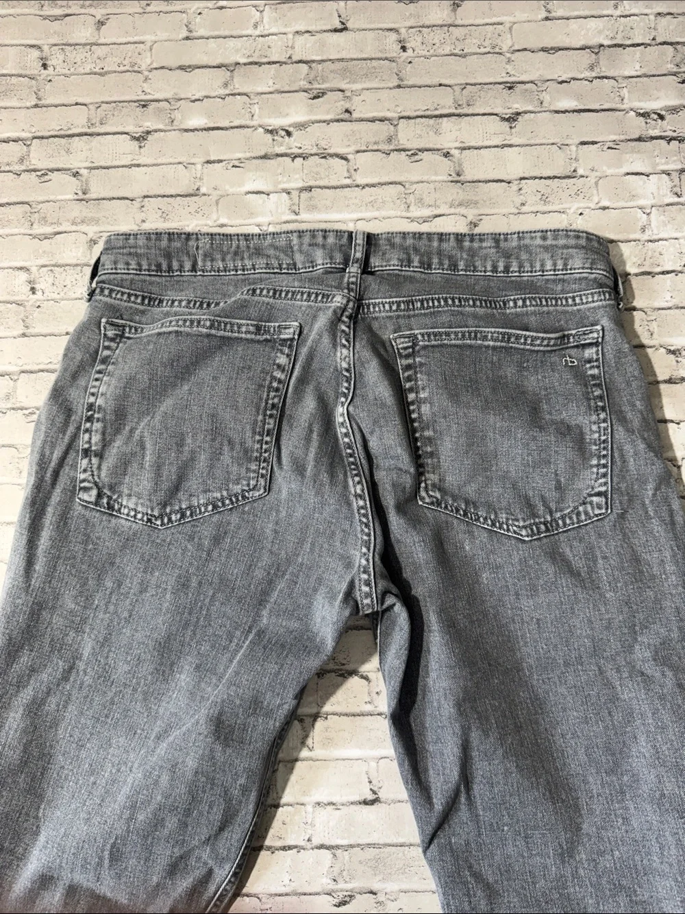 Rag & Bone womens 30 stone gray Dre low-rise slim boyfriend cotton denim jeans